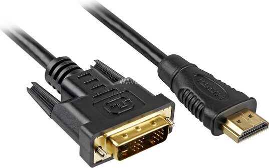 Sharkoon HDMI/DVI-D, 2 m цена и информация | Kabeļi un vadi | 220.lv