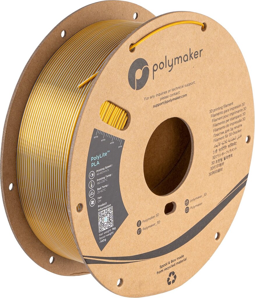 3D printera plastmasa Polymaker PolyLite PLA цена и информация | Smart ierīces un piederumi | 220.lv