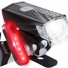 Велосипедный передний и задний фонарь USB-светодиод цена и информация | Велосипедные фонари, отражатели | 220.lv
