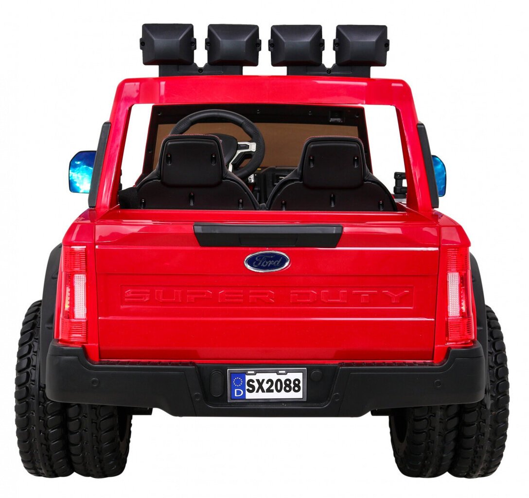Divvietīgs bērnu elektromobilis Ford Super Duty 4x4, sarkans цена и информация | Bērnu elektroauto | 220.lv