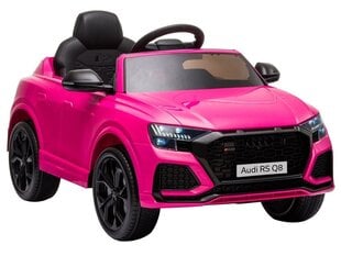 Vienvietīgs bērnu elektromobilis Audi RS Q8, rozā cena un informācija | Bērnu elektroauto | 220.lv
