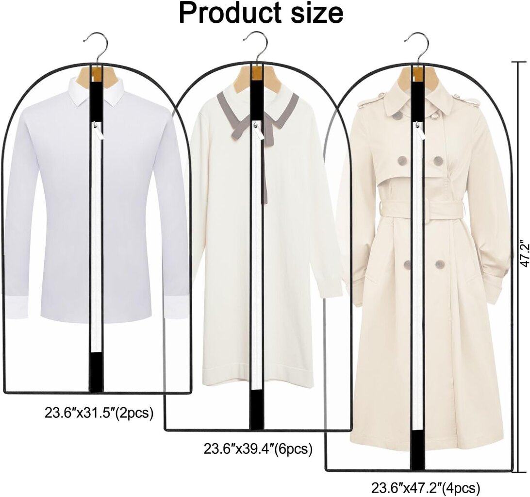Drēbju somu komplekts, 12gab. цена и информация | Pakaramie un apģērbu maisi | 220.lv