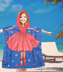 Детское пляжное полотенце-пончо с капюшоном "Принцесса", 60 Х 90 СМ. цена и информация | Полотенца | 220.lv