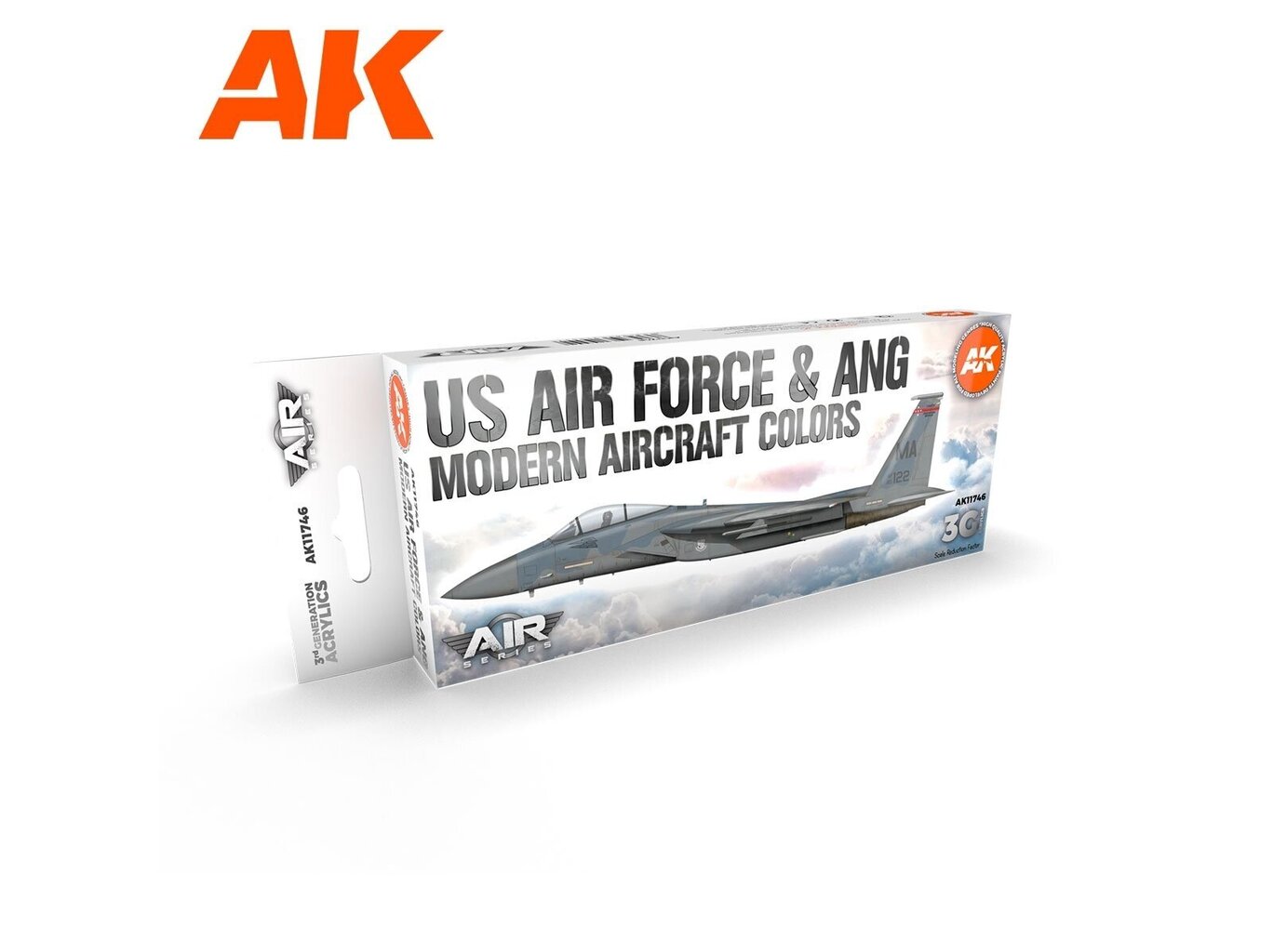 Akrila krāsu komplekts US Air Force & ANG Modern Aircraft Colors AK Interactive 3rd generation, AK11746 цена и информация | Modelēšanas un zīmēšanas piederumi | 220.lv