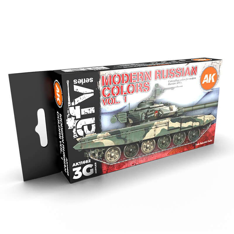 Akrila krāsu komplekts AK Interactive 3rd generation Modern Russian Colors Vol 1, AK11662 цена и информация | Modelēšanas un zīmēšanas piederumi | 220.lv