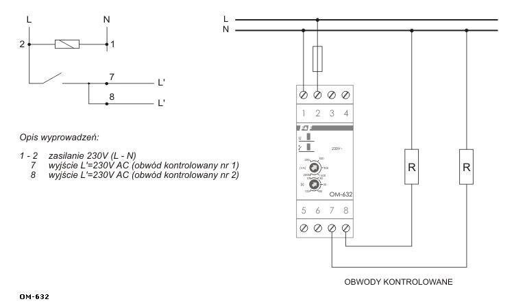 Jaudas ierobežotājs OM-632 cena un informācija | Elektrības slēdži, rozetes | 220.lv