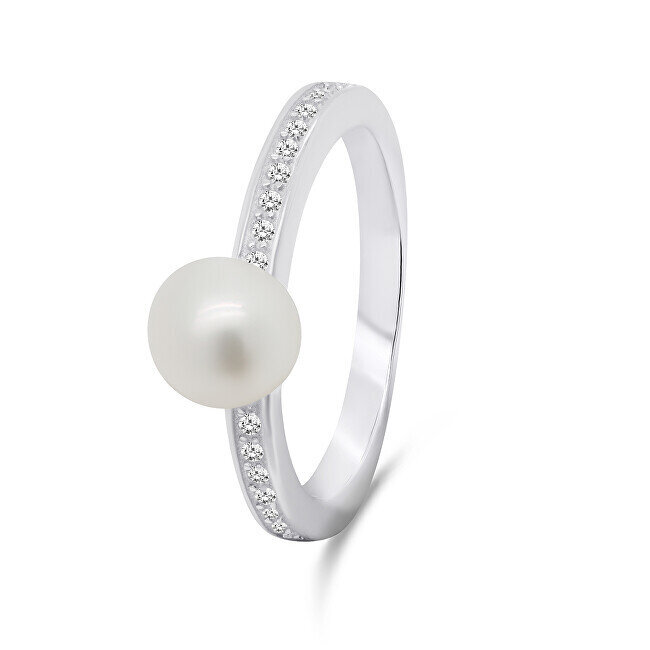 Sudraba gredzens ar īstu pērli Brilio Silver RI055W цена и информация | Gredzeni | 220.lv