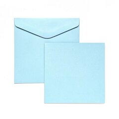 Заготовки для открыток с конвертами, 5 шт., синие цена и информация | Канцелярия | 220.lv