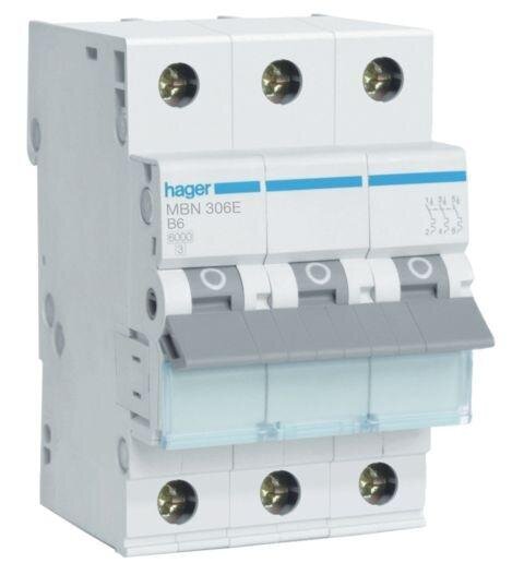 MBN316E 3P B16 Hager pārslodzes slēdži cena un informācija | Elektrības slēdži, rozetes | 220.lv