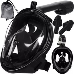 Черная полнолицевая маска для дайвинга Vis Tiek VT23462 цена и информация | Маски для плавания | 220.lv