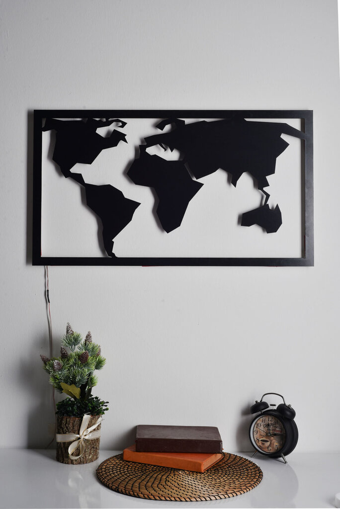 Sienų dekoracija World map 2, 40 cm цена и информация | Interjera priekšmeti | 220.lv