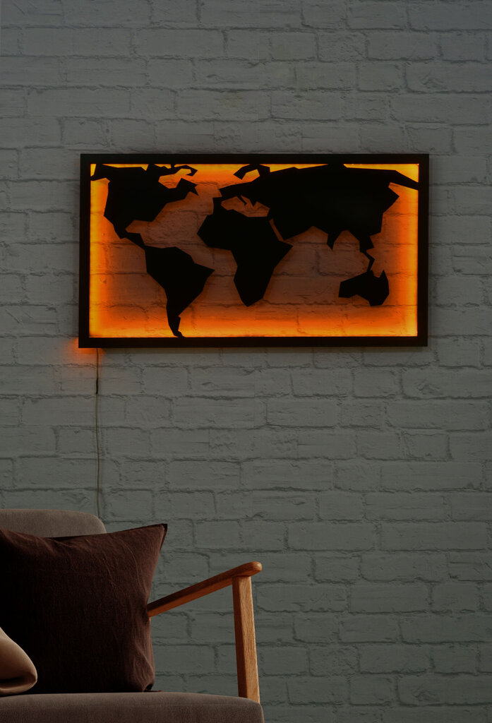 Sienų dekoracija World map 2, 40 cm цена и информация | Interjera priekšmeti | 220.lv