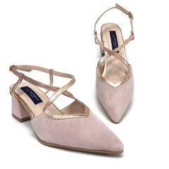 Замшевые туфли с открытой пяткой для женщин Bella b, розовые цена и информация | Женская обувь | 220.lv