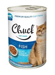 Chuck Chunks Adult Cat Salmon konservi kaķiem ar lasi,400gr x 10 gb. cena un informācija | Konservi kaķiem | 220.lv