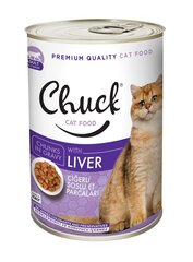 Chuck Chunks Adult Cat Liver konservi kaķiem ar aknām,400gr x 10 gb. cena un informācija | Konservi kaķiem | 220.lv