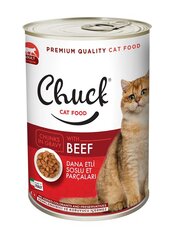 Chuck Chunks Adult Cat Beef konservi kaķiem ar liellopu, 400 gr x 10 gb. cena un informācija | Konservi kaķiem | 220.lv