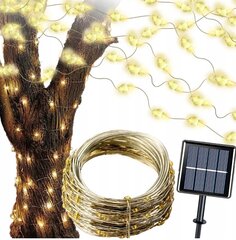Saules enerģijas uzlādes virtene,20m cena un informācija | Ziemassvētku lampiņas, LED virtenes | 220.lv