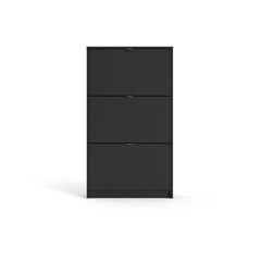 Apavu skapis Aatrium, 70x24x123 cm, melns cena un informācija | Apavu skapji, apavu plaukti, priekšnama soliņi | 220.lv