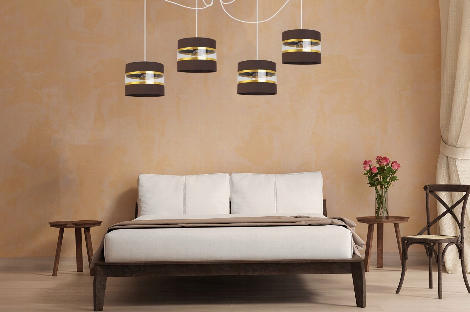 LightHome griestu lampa Spider Elegance Gold cena un informācija | Lustras | 220.lv