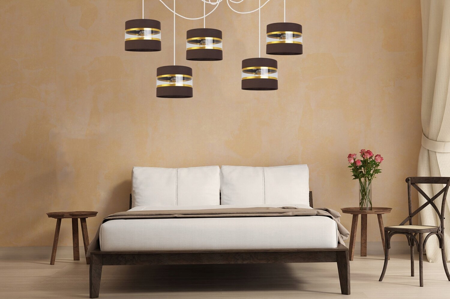 LightHome griestu lampa Spider Elegance Gold cena un informācija | Lustras | 220.lv