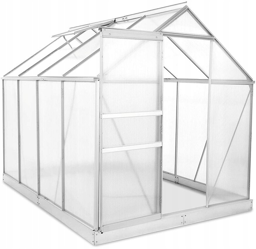 Polikarbonāta siltumnīca Funfit Garden Greenhouse, 2,50x1,90x1,95 m цена и информация | Siltumnīcas | 220.lv