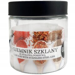 Pārtikas uzglabāšanas trauku komplekts, stikls + tērauds, 2 x 800 ml, Festa Italia цена и информация | Посуда для хранения еды | 220.lv