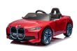 Bērnu elektroauto BMW I4 4x4, sarkans цена и информация | Bērnu elektroauto | 220.lv
