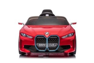 Bērnu elektroauto BMW I4 4x4, sarkans cena un informācija | BMW Rotaļlietas, bērnu preces | 220.lv