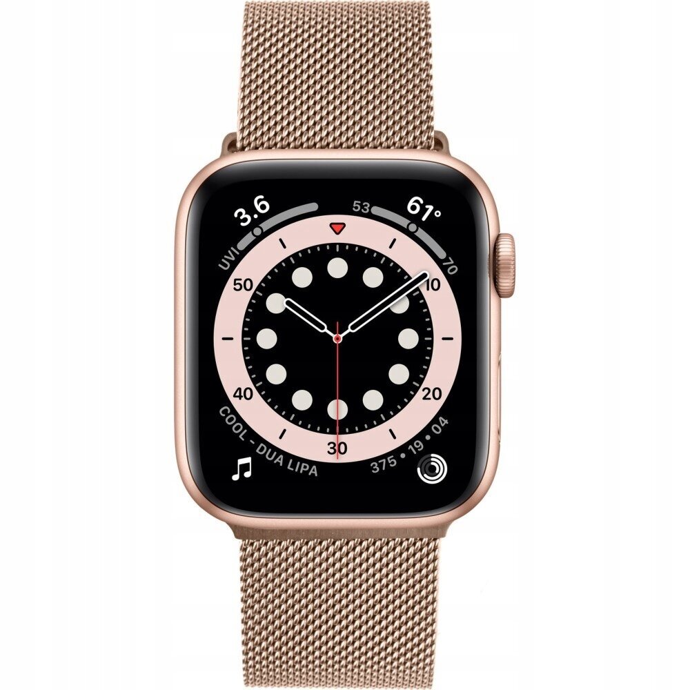 Fiksēta tīklveida siksniņa Apple Watch 41/40/38 mm zelta cena un informācija | Viedpulksteņu un viedo aproču aksesuāri | 220.lv