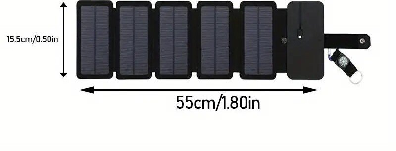 Āra portatīvs salokāms saules bateriju panelis ar 5 V 2,1 A USB izeju cena un informācija | Saules paneļi, komponentes | 220.lv