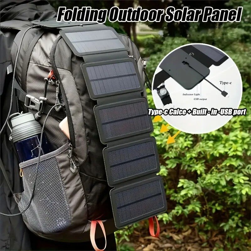 Āra portatīvs salokāms saules bateriju panelis ar 5 V 2,1 A USB izeju cena un informācija | Saules paneļi, komponentes | 220.lv