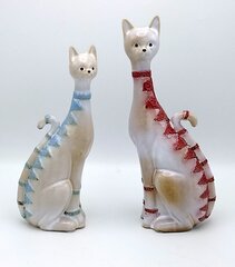Keramikas figūriņas, komplektā 2 gab., KAĶI цена и информация | Детали интерьера | 220.lv