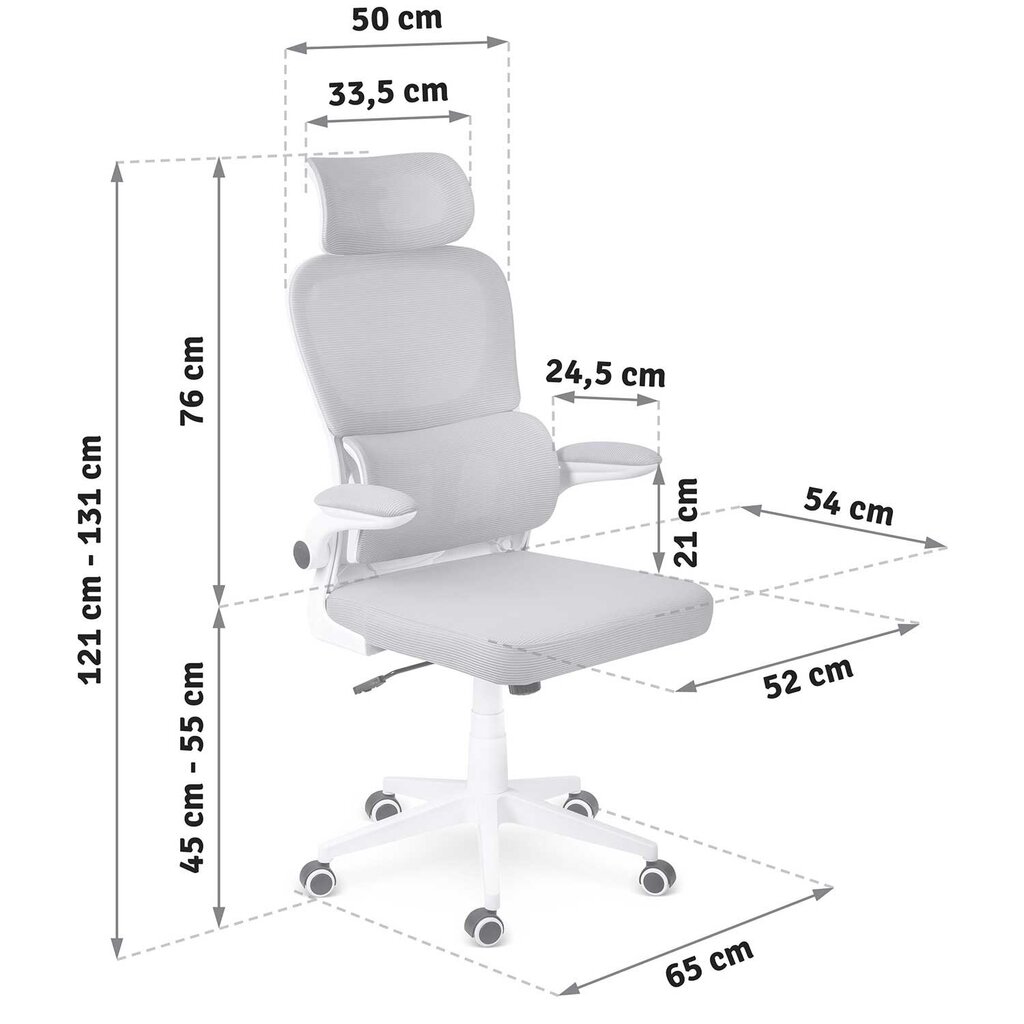 Biroja krēsls Sofotel Formax, pelēks cena un informācija | Biroja krēsli | 220.lv