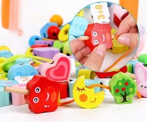 Koka klucīši Montessori, 107 gab. cena un informācija | Rotaļlietas zīdaiņiem | 220.lv