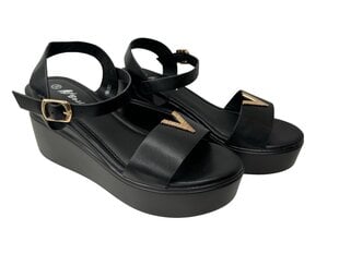 Sieviešu platformas sandales Bosido, melnas cena un informācija | Sieviešu sandales | 220.lv