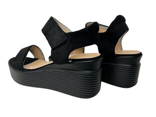 Sieviešu sandales uz platfomas Weide, melnas cena un informācija | Sieviešu sandales | 220.lv