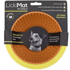 LickiMat Wobble bļoda, kas palēnina suņu barības uzņemšanu, oranžā krāsa cena un informācija | Bļodas, kastes pārtikas | 220.lv