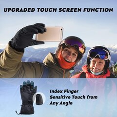 Лыжные перчатки ATERCEL, чёрные цена и информация | Женские перчатки | 220.lv