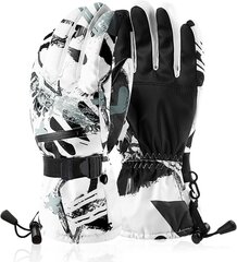 Лыжные перчатки Atercel, бело-зеленые, S цена и информация | Женские перчатки | 220.lv