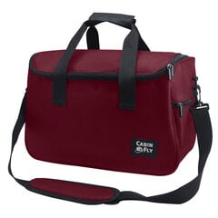 Rokas bagāžas soma CabinFly Economy, 40x20x25 cm, sarkana cena un informācija | Koferi, ceļojumu somas | 220.lv