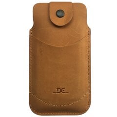 „Hand Crafted“ универсальный кожаный чехол - светло-коричневый цена и информация | Чехлы для телефонов | 220.lv