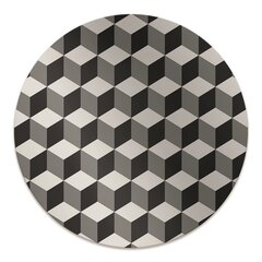 Apaļš aizsargājošs grīdas paklājs Decormat, 3D kubu modelis, 100 cm cena un informācija | Biroja krēsli | 220.lv