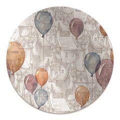 Apaļš aizsargājošs grīdas paklājs Decormat, Baloni un mājas, 100 cm cena un informācija | Biroja krēsli | 220.lv