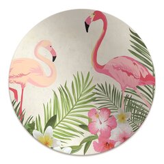 Apaļš aizsargājošs grīdas paklājs Decormat, Divi flamingo, 100 cm cena un informācija | Biroja krēsli | 220.lv