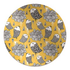 Apaļš aizsargājošs grīdas paklājs Decormat, Doodle putni, 100 cm cena un informācija | Biroja krēsli | 220.lv