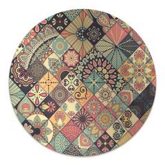 Apaļš aizsargājošs grīdas paklājs Decormat, Etniskā mozaīkas, 100 cm cena un informācija | Biroja krēsli | 220.lv