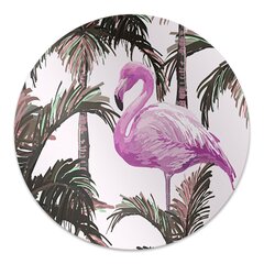 Apaļš aizsargājošs grīdas paklājs Decormat, flamingo plaukstās, 100 cm цена и информация | Офисные кресла | 220.lv