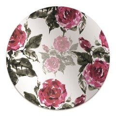 Apaļš aizsargājošs grīdas paklājs Decormat, Krāsotas rozes, 100 cm cena un informācija | Biroja krēsli | 220.lv