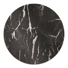Apaļš aizsargājošs grīdas paklājs Decormat, Melnais marmors, 100 cm cena un informācija | Biroja krēsli | 220.lv