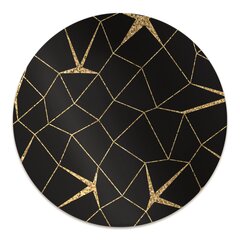 Apaļš aizsargājošs grīdas paklājs Decormat, Mozaīkas zelts un melns, 100 cm cena un informācija | Biroja krēsli | 220.lv